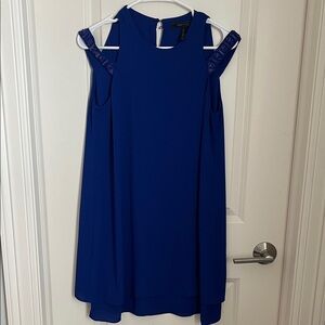 BCBGMaxAzria Cobalt Blue Mini Dress with Gem Details